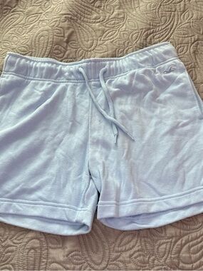 Hollister Light Blue Terry Drawstring Athletic Shorts